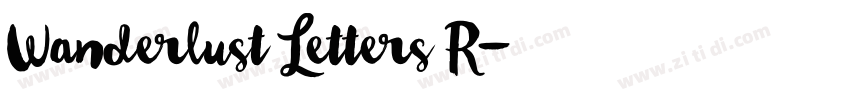 Wanderlust Letters R字体转换